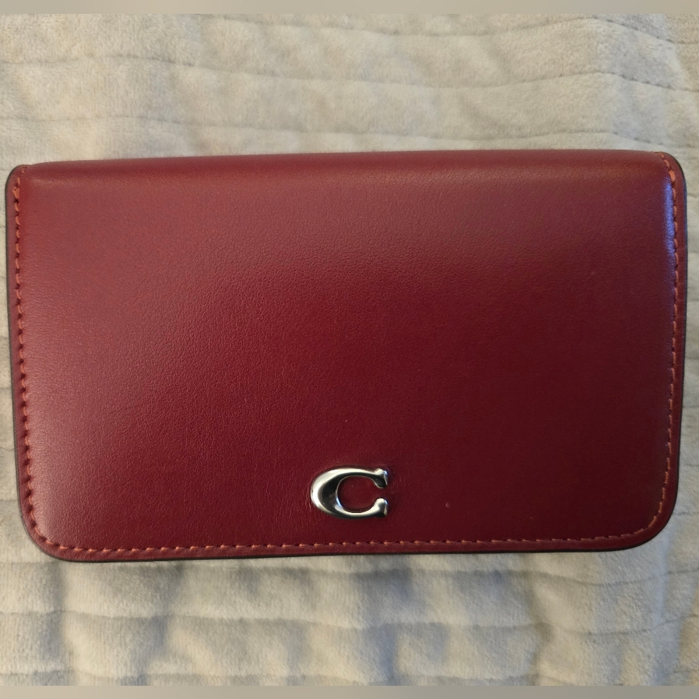 Coach Dark Ruby Essential Slim Card Case-SOLD other Site